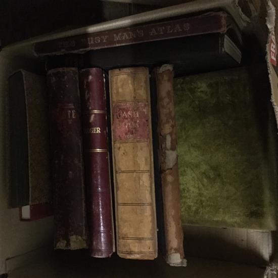 Box of ledgers, books etc